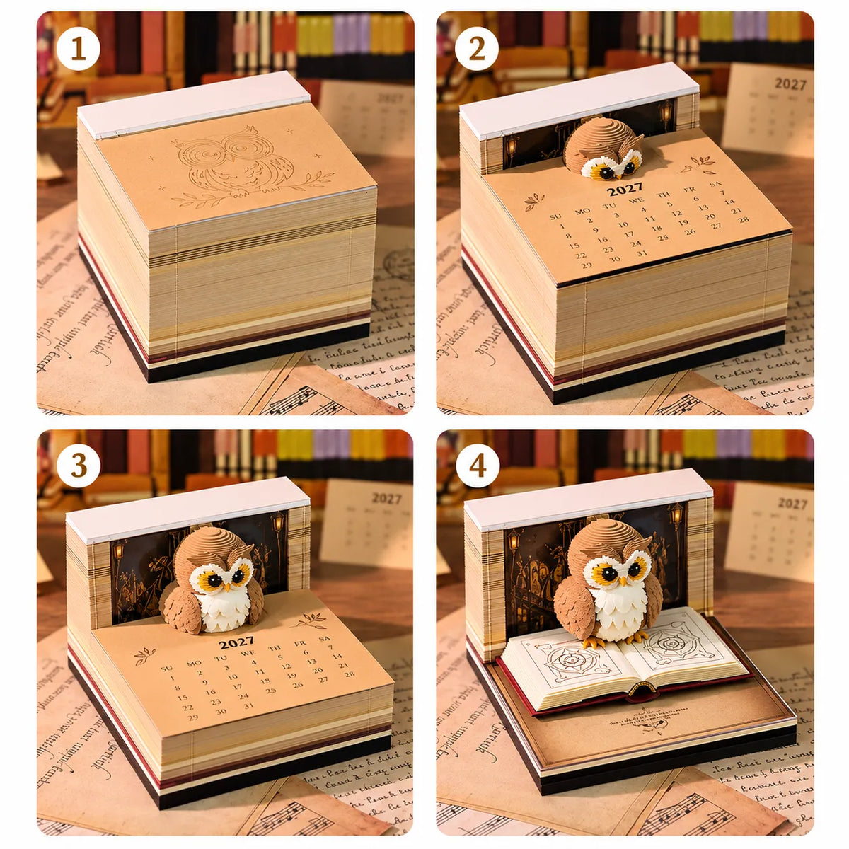 Owl Guardian 3D Calendar (2027 Edition)