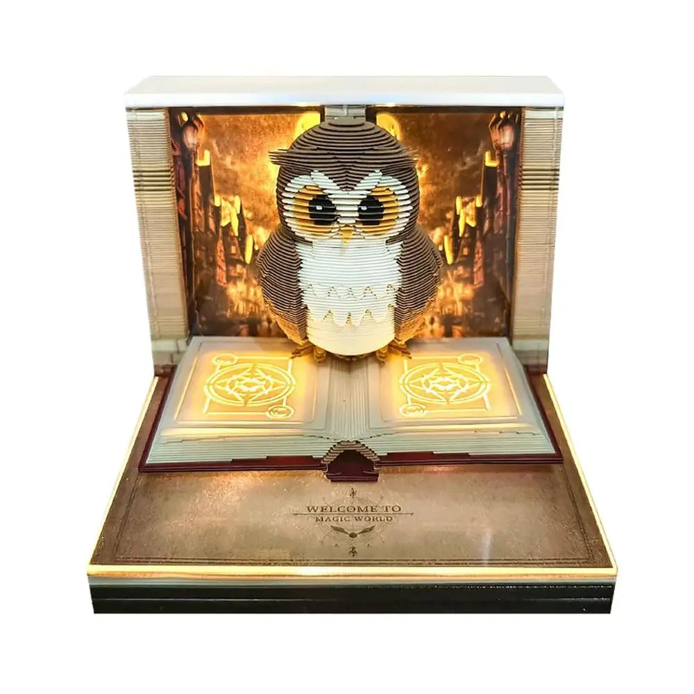 Owl Guardian 3D Calendar (2026 Edition)
