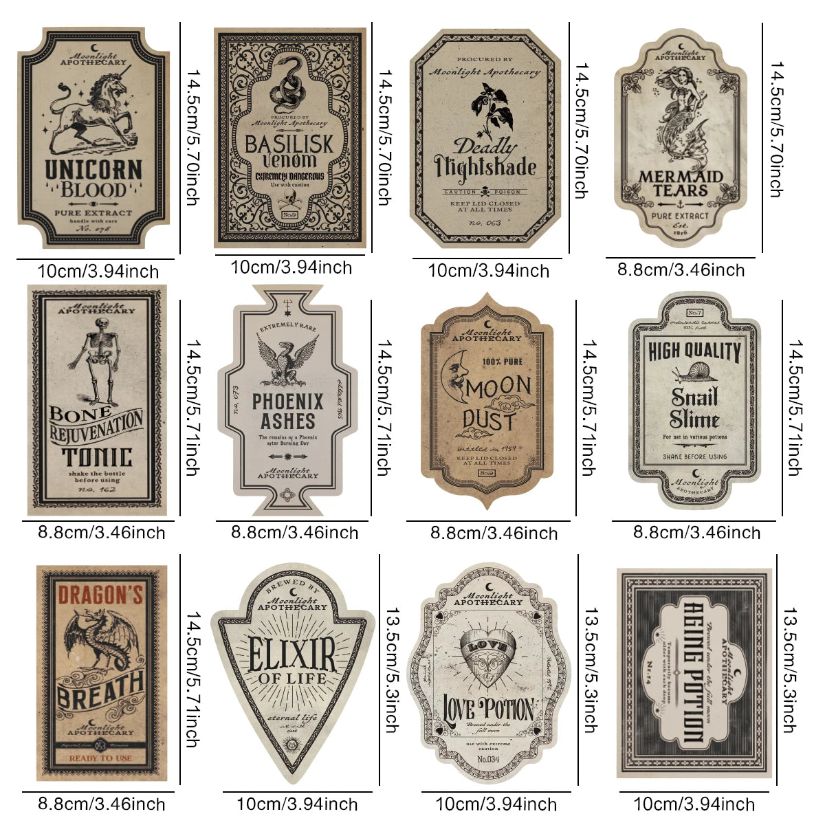Alchemist’s Labels (12 Pieces)
