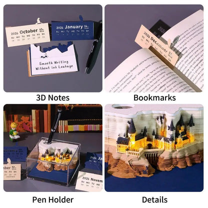 Enchanted Castle 3D Calendar (2026 Edition)