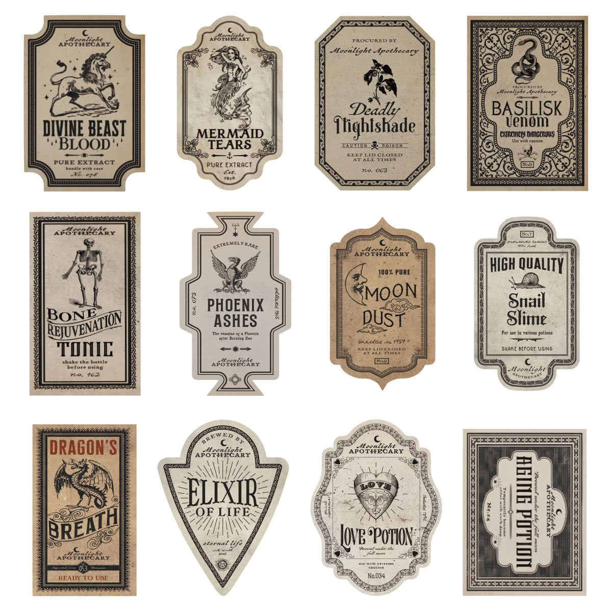 Alchemist’s Labels (12 Pieces)