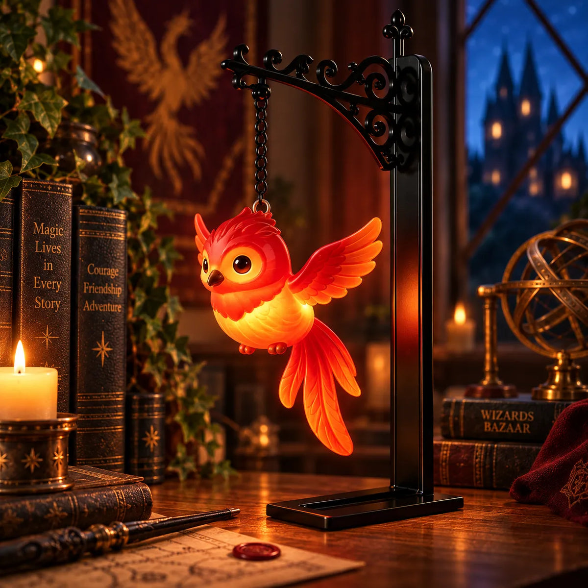 Enchanted Guardian Bookend Lamp